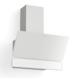 Klarstein Velaire Cappa Cucina 60cm – Cappa Inclinata, 820 m³/h, Touch, LED, A++, 3 Velocità + Boost, Filtro Carbone & Alluminio, Silenziosa, Design Minimal, Installazione a Parete, Bianco