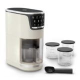 Moulinex Dolci, Gelatiera con 10 Programmi per Gelato, Sorbetto, Yogurt, Cocktail e Tanto Altro, Capacità Fino a 1,4L, con Tecnologia 1-Step Perfector, Pulizia Automatica, Colore Rise, MJ604A