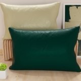 PETTI Artigiani Italiani – Coppia di Federe Cuscino 145×40 cm in Microfibra, Cuscini Arredo Camera da Letto, Divano, Set 2 Fodere Copricuscino, Federa Double Face Tortora Verde
