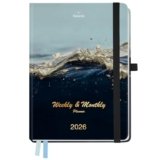FEKSINO Agenda Settimanale 2026, 12 Mesi da gennaio 2026 a dicembre 2026, mensile, con pagine per spese e appunti, A4-28,6 x 21 cm, Programma Doppio 1 Settimana 2 Pagine