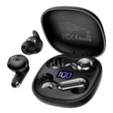 Relxhome MS108 Traduttore Cuffie, Due Paia di Cuffie, Cuffie Traduzione 135 Lingue con App, 6 Modalità di Traduzione, Bluetooth 6.0, Adatto per Apprendimento, Business