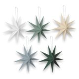 FESTICY Stelle di Carta da Appendere I 5 Pezzi 30 cm I Color Pastello I Stelle di Natale Decorazioni Natalizie Sostenibili Per la Casa e la Porta d’Ingresso I Stelle Natale Carta Elegante