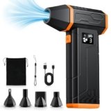 VIWAVE Aria Compressa Spray Elettrico150000 giri/min,3 Velocità Soffiatore a Batteria Kit Pulizia PC,Aria Compressa Portatile Air Duster con LED,Mini Aria Compressa per PC Tastiera Auto Divano