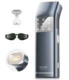 Epilatore Luce Pulsata a quattro impulso, doppia luce, zaffiro 2°C Depilazione Indolore, 16,6 cm² di comfort, modalità PHR & 4X efficace e AI APP per peli resistenti, veloce e sicuro (Blu Navy)