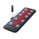 COMFIER Materassino Massaggiante con Calore – Tappetino Massaggiante Elettrico con 10 Motori a Vibrazione e 2 Cuscinetti Riscaldanti, Seduta Massaggiante per Alleviare il Mal di Schiena
