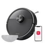 roborock Q7 M5 Set Robot Aspirapolvere Lavapavimenti con Mappatura, 10.000 Pa, Anti-groviglio, Quantità d’acqua Regolabile per il Lavaggio, Auto Boost sui Tappeti, Controllo APP, Nero