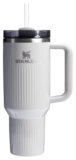 STANLEY Quencher H2.0 Tumbler with Handle and Straw 40 oz | Flowstate 3-Position Lid | Cup Holder Compatible for Travel | Insulated Stainless Steel Cup | BPA-Free | Fluted Ash Gloss