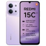XIAOMI Redmi 15C 5G, Smartphone 4+128GB, Display 6,9″ 120Hz, MediaTek Dimensity 6300, processore 5G, Dual camera AI 50MP, Mega batteria da 6000mAh, Garanzia 2 anni, Viola, Caricabatterie non incluso