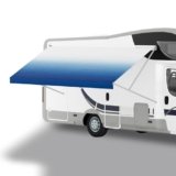 DNYKER 18′ RV Awning Fabric Replacement, Heavy Duty 16.2oz Weatherproof Vinyl RV Awning Fabric, Universal Outdoor Canopy for Camper, Trailer and Motorhome,Blue Gradient