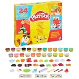 Play-Doh Holiday Advent Calendar for Kids, 24 Day Countdown, Multiple Surprise Gifts Behind Each Door, Arts & Crafts, Ages 3+