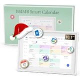 BSIMB 10.1 Inch Digital Calendar – Chore Chart, Meal Planner, Rewards System, Photo Display, Smart Electronic Calendar Touchscreen Interactive Display for Family Schedules Seamless Scheduling White
