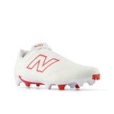 New Balance Unisex-Adult BurnX4 Lacrosse Shoe, White/Red, Men 4.5 M/Women 6 W