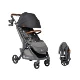 Ergobaby Metro+ Deluxe Compact Baby Stroller – Foldable, Lightweight Umbrella Stroller – Folds Down for Overhead Airplane Storage (Carries up to 50 lbs) – Car Seat Compatible – Skyline Shawdow