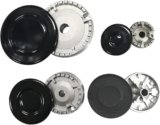 Kit Bruciatori + Coprispartifiamma per Piano Cottura – Set 4 Piattelli + 4 Bruciatori Compatibili Con Ariston, Indesit, Samet, Sabat e Nardi