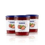 Zuegg, Confettura Extra di Fragole I Frutteti di Oswald – Contiene 50% di Frutta ogni 100 Grammi, Frutta Raccolta a Mano, Senza Glutine, Prodotto Vegano (3 x 320 grammi)