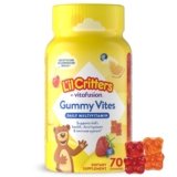L’il Critters Gummy Vites Daily Gummy Multivitamin for Kids, Vitamin C, D3 for Immune Support Cherry, Strawberry, Orange, Pineapple and Blueberry Flavors, 70 Count Gummies