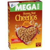 Honey Nut Cheerios, Heart Healthy Gluten Free Breakfast Cereal with Whole Grain Oats, Mega Size, 27.2 oz