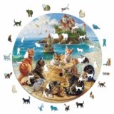 Iconic Puzzles – Gattini al Mare, puzzle in legno 100% sostenibile, Regali per Bambini e Adulti, taglia S, 200 Pezzi