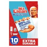 Mr. Clean Magic Eraser Sponge, All Purpose Cleaner, Cleaning Scrubber, Wall, Sneaker, Kitchen, Bathroom, Shower Cleaner, Cleaning Supplies, Melamine Sponge, Cleaning Pads, Extra Durable, 10ct