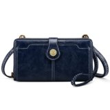 S-ZONE Donna Borsa a Tracolla per Cellulare in Pelle PU Porta Cellulare con Blocco RFID con Fessure per Carte Tracolla Rimovibile Regolabile Adatto a Cellulari Sotto 6.7″