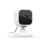 Blink Mini – Videocamera di sicurezza intelligente per interni, plug-in, video HD 1080p, rilevazione di movimento, audio bidirezionale, config. semplice, compatibile con Alexa | 1 videocamera (Bianco)