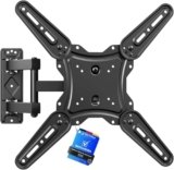 GRIFEMA GB1010 Supporto TV Parete per 26-65″, Staffa TV con Braccio Girevole ed Estendibile, Fino a 35kg, VESA Max 400x400mm, Universale Porta TV da Parete, Nero