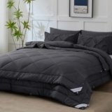 WAVVE Piumino Letto Matrimoniale 4 Stagioni 220×240 cm, Set Piumino Estivo 150gsm 240×220 + Piumino Primaverile/Autunnale 300gsm 220 x 240 = Piumone Matrimoniale Invernale 450gsm, Grigio