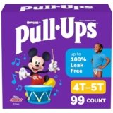 Pull-Ups Boys’ Potty Training Pants, Size 4T-5T Training Underwear (38-50 lbs), 99 Count (3 Packs of 33), Packaging May Vary