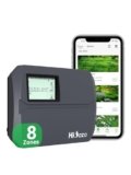 HiOazo Centralina irrigazione WiFi 8 zone, 16 programmi di irrigazione, salti meteorologici intelligenti, calcolo dell’acqua, irrigazione manuale, centralina per irrigazione giardino, serra, HSC-800W