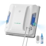 HAUSHOF Robot Lavavetri Finestre, Design Compatto, Doppi Ugelli con Spruzzo Ultrasonico, Percorso Intelligente, 3 Modalità di Pulizia, Trasduttore di Pressione Stabile