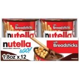 Nutella & GO! Chocolate Hazelnut Spread with Cocoa + Breadsticks, 12 Snack Packs, 1.8 oz Each