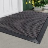 RUGY HOME Waterproof Outdoor Mat Heavy Duty Non Slip Durable Front Door Mat Large Capacity Dirt Trapper Indoor Outside Doormat Grey 30″x17″