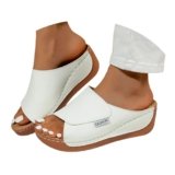 Ciabatte Donna Estive 2026 Comode Riposanti Per Casa Gelato Mare Sandali Da Con Tacco Scarpe Plantare Zeppa Ortopediche Pantofole Fascite Estivi Sughero Zoccoli White Spiaggia,36-43