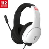 Turtle Beach Airlite Fit Nero e Bianco Cuffie da gioco con cavo – Con licenza ufficiale per Nintendo Switch 2, Nintendo Switch, Resistenti, Leggere