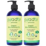 PURA D’OR ORGANIC Baby Soothing Gel For Sensitive Skin (16 Oz x2 = 32 Oz) Diaper Rash & Irritation Relief with Aloe Vera, Tamanu Oil, Chamomile, Jojoba, & Almond Oil