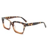 MMOWW Occhiali da Lettura Rettangolari – Oversized Square Frame Anti Luce Blu Occhiali donna uomo (Tartaruga, +1.5)