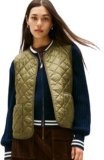 Tommy Hilfiger Donna Gilet Padded Quilted Gilet Imbottito, Verde (Utility Olive), S