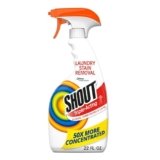 Shout Active Enzyme Laundry Stain Remover Spray, Triple-Acting Formula Clings, Penetrates, and Lifts 100+ Types of Everyday Stains – Prewash Spray 22oz
