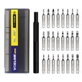 VCELINK Set Cacciaviti Precisione 25 in 1 – Mini Cacciavite Ripara Occhiali, iPhone, iPad, Switch, PS4, PC, Macbook e Orologi con Facilità – Kit Cacciavite Professionale
