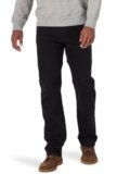 Wrangler Jeans da Uomo con Vita Flessibile e vestibilità Regolare, Nero, W40 / L30