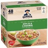 Quaker Instant Oatmeal, Apples and Cinnamon, Individual Packets (48 Count of 1.51 oz Packets), 72.48 oz