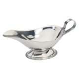 Winco Gravy Boat, 10-Ounce, Stainless Steel, Medium