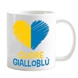 Tazza Mug del tifoso personalizzabile con nome ecc Gadget compatibile Stampa Cuore dei colori della tua squadra preferita