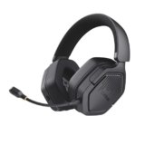 GXTrust 1493 Ravox Cuffie Gaming Wireless Bluetooth + 2.4 GHz per PS5 PS4 Switch PC Mobile, Driver da 50 mm, Batteria da 70 Ore, Bassa Latenza, Cuffie Bluetooth Over Ear con Microfono, Nero