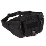 Huntvp Uomo Marsupio Tattico Sportivo Borsa Petto Militare per Campeggio Escursione Ciclismo Viaggio Trekking Outdoor, nero