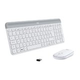 Logitech MK470 Kit Mouse e Tastiera, Layout ‎Americano Qwerty, Bianco