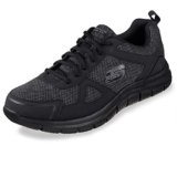 Skechers Track Bucolo, Scarpe running Uomo, Black Leather Mesh Trim, 41.5 EU