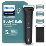 Philips Bodygroom Serie 5000 – Rifinitore per uomo con Sistema a tripla protezione, Rifinitura e rasatura intima, Impermeabile al 100%, 100 minuti di autonomia, Modello BG5470/15