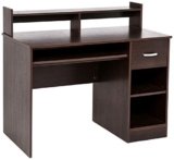 ROCKPOINT Axess Computer Keyboard Tray and Drawer Small Home Office Bedroom, Homework and School Studying Writing Desk for Student with Storage,Royal Cherry