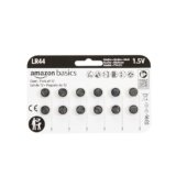 Amazon Basics Batterie a bottone alcaline LR44, 1,5 V, energia di lunga durata, senza mercurio, confezione da 12